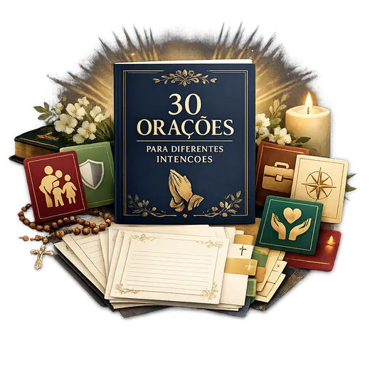 Capa do bônus com 30 orações para diferentes intenções