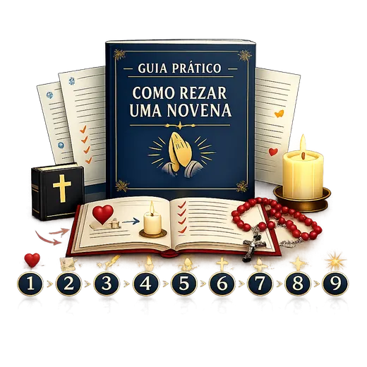 Capa do bônus Guia Prático de como rezar uma novena